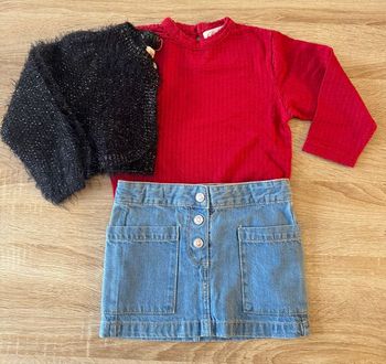 Ensemble 3 pieces vetements fille multimarques