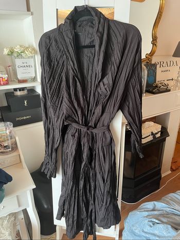 Trench effet froissé noir ceinturé Zara T.S BE 🖤