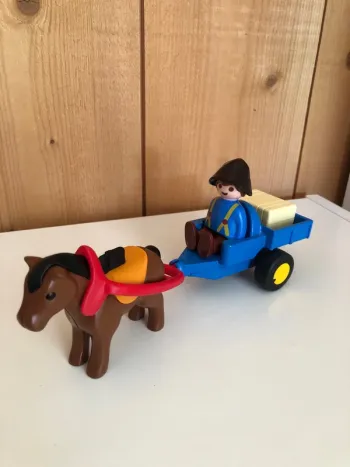 Fermier avec son cheval playmobil 123