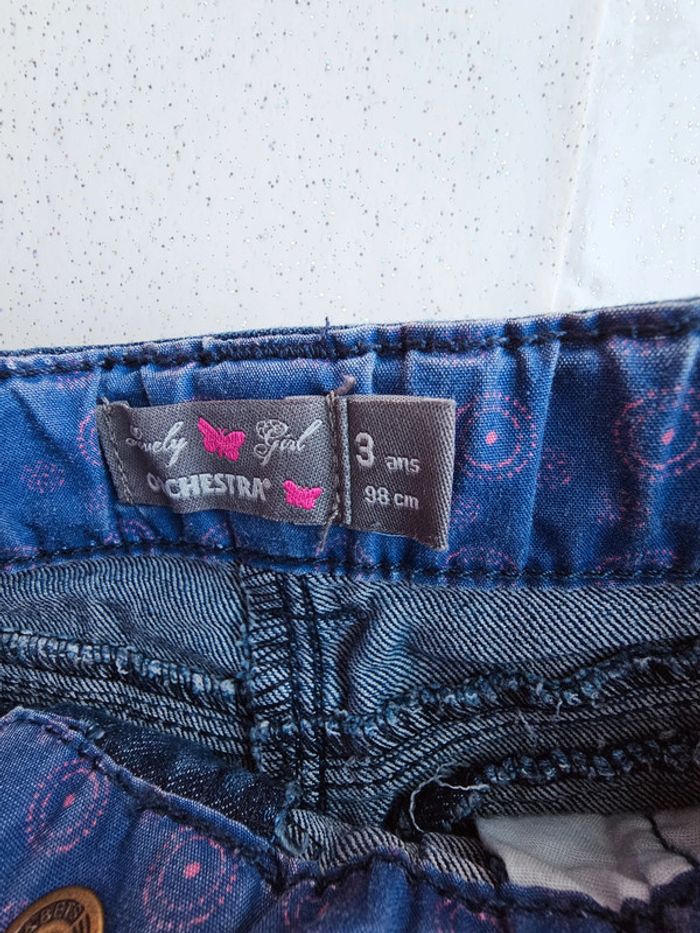 Lot de 2 shorts fille girly Orchestra 3 ans - photo numéro 3