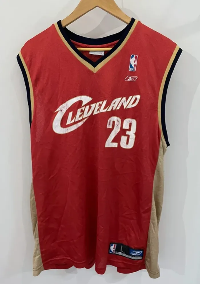 Reebok Maillot basketball jersey 🏀 NBA LeBron #23 James Cleveland Mens L