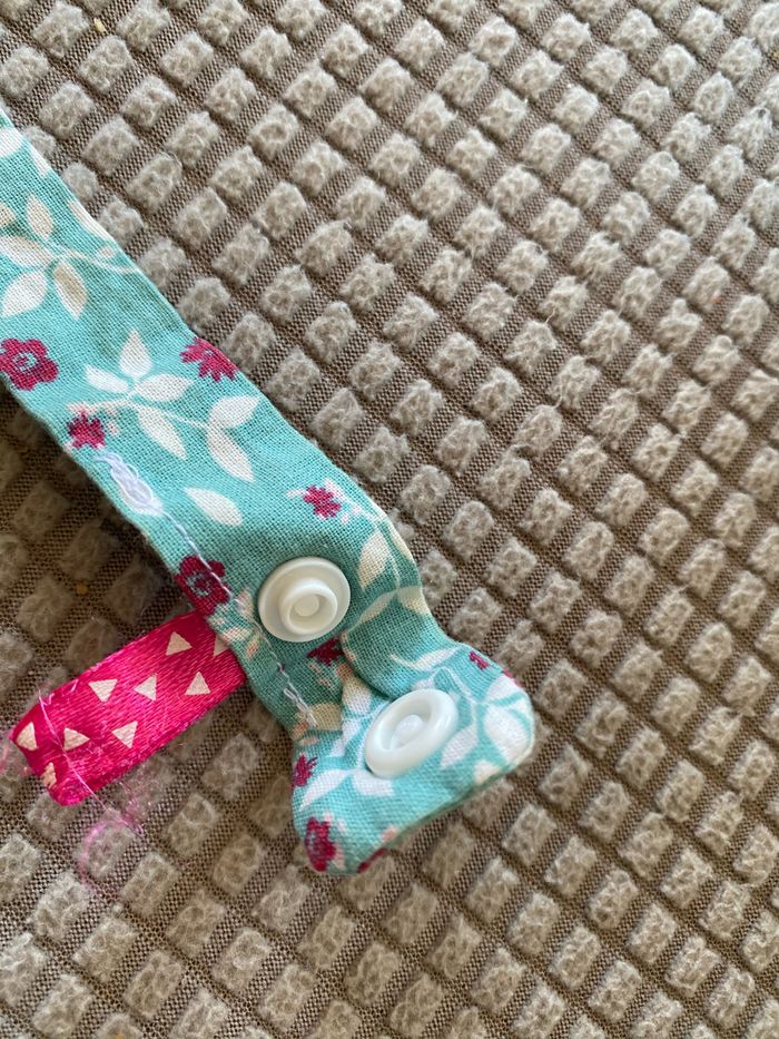 Attache tétine sucette fleurie bébé fille - photo numéro 3