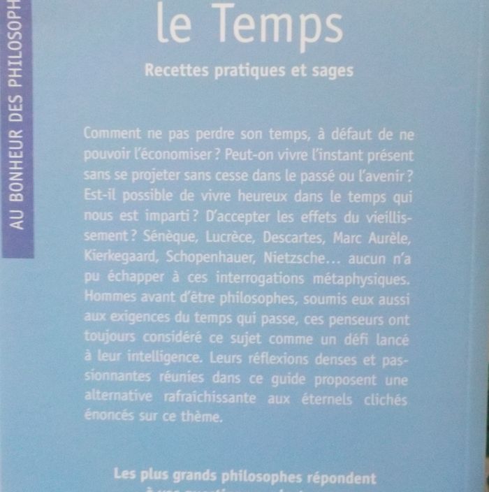 LE TEMPS Au bonheur des philosophes par O. Benhamou - photo numéro 2