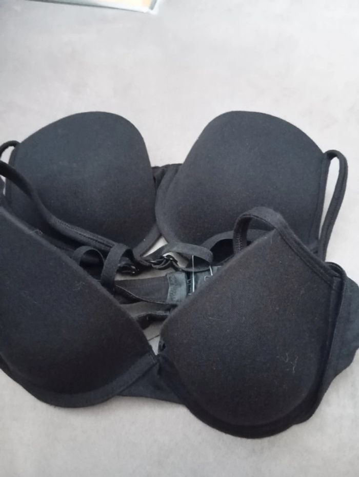 Lot de 2 soutiens gorges noir femme taille 90.B