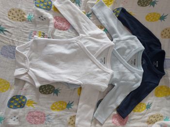 Lot de bodies croisés manche longue 1mois