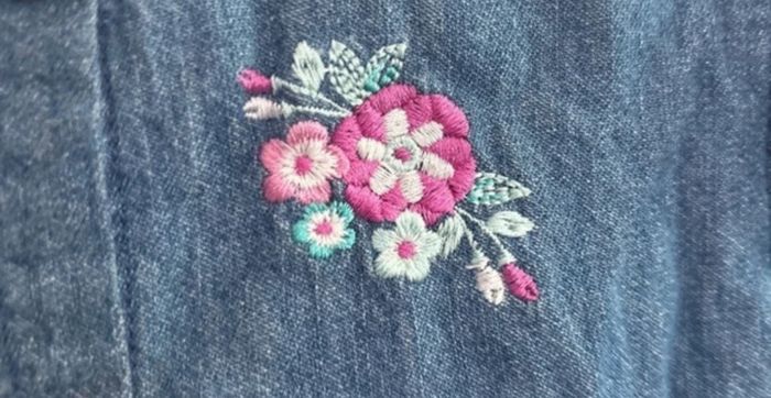 Robe en jean bébé fille taille 24 mois - photo numéro 2