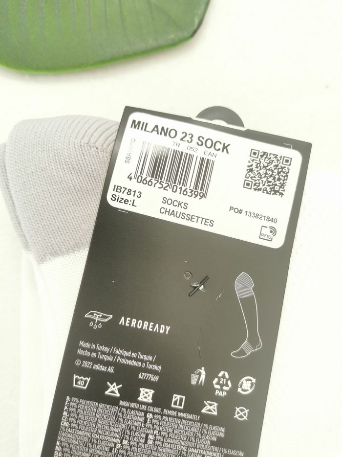 Chaussettes blanches Football Milano 23 Adidas Pointure 43/45 - photo numéro 4