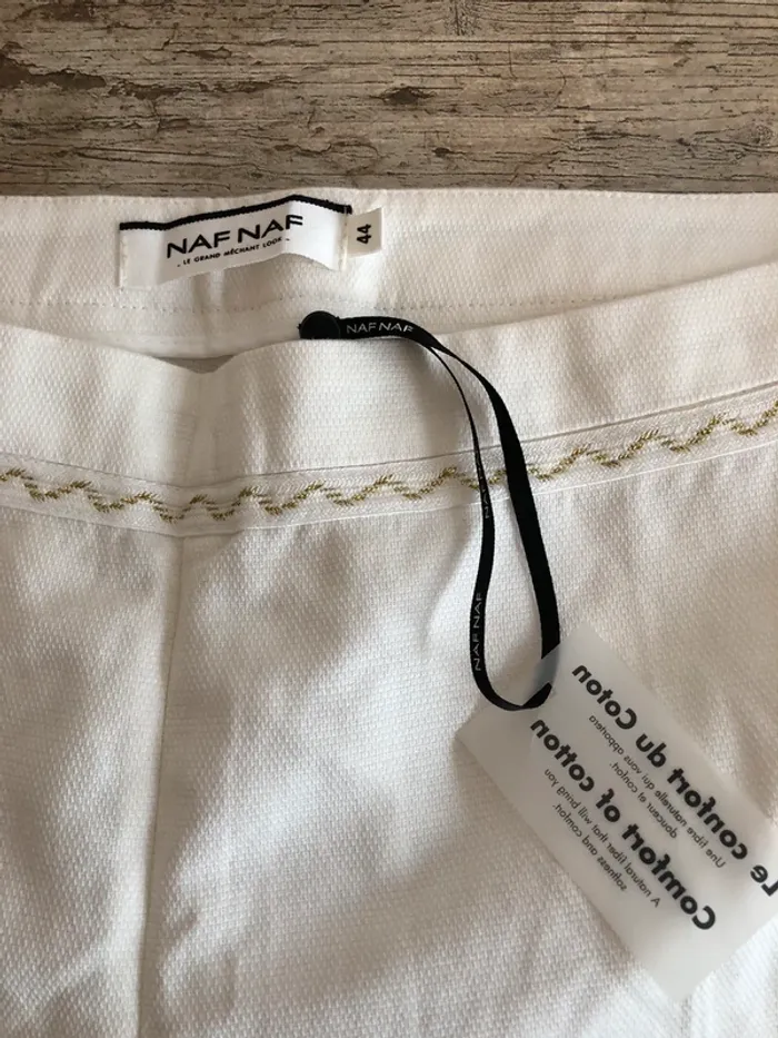 Pantalon écru Naf Naf neuf - photo numéro 5