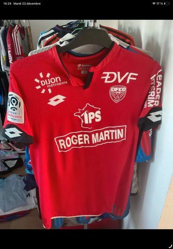 Maillot autographe matchworn porté en match de football par Sammaritano à Dijon football Lotto