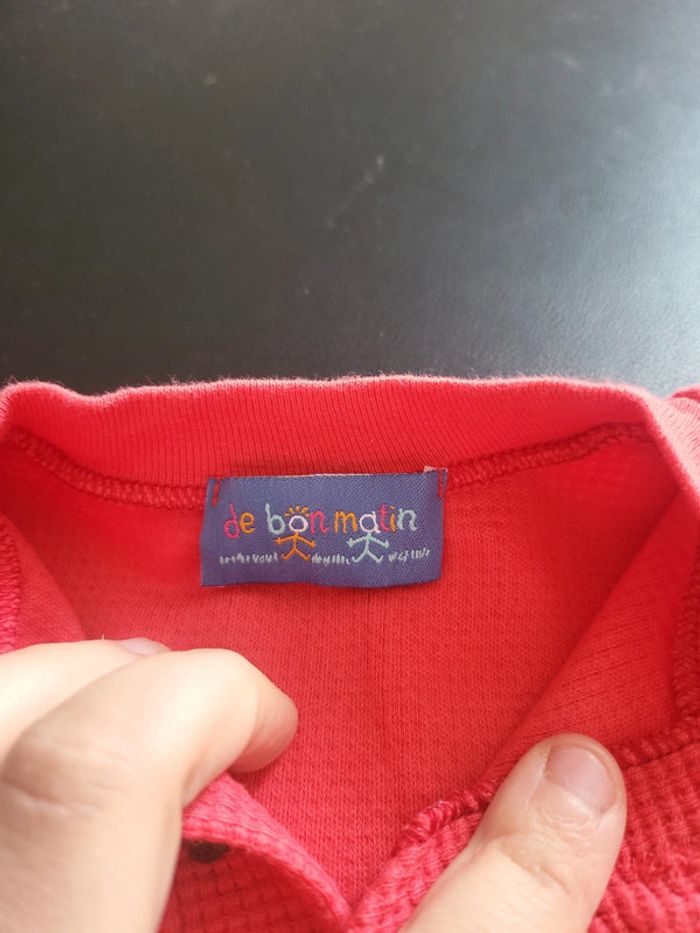 Haut manche courte rouge 3M de bon matin - photo numéro 4