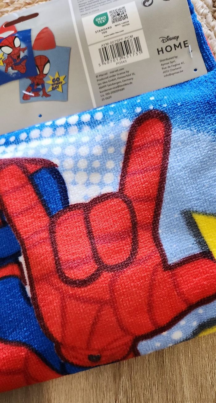 Poncho Garçon Spider-Man Marvel Bleu Neuf - photo numéro 5