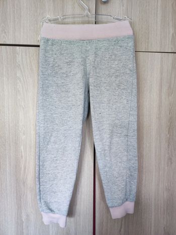 Pantalon molletonné gris rose 4 ans