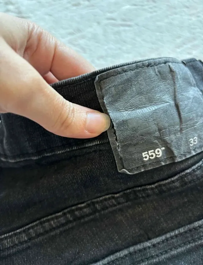 Jean Levi’s 559 homme XL/46 L30 coupe régular straight droit gris anthracite noir 00s y2k vintage - photo numéro 3