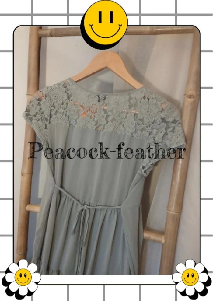 Robe kaki bohème dentelle T1 36/38 - photo numéro 7
