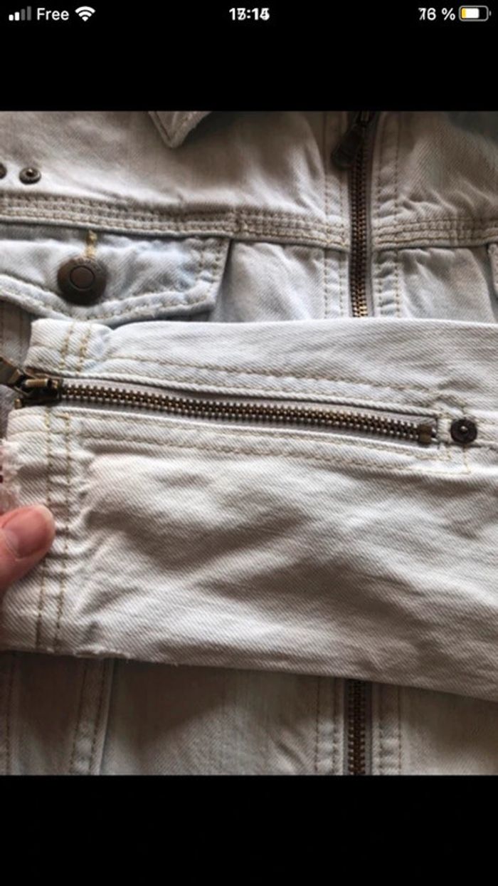 Veste jean esprit taille l - photo numéro 3