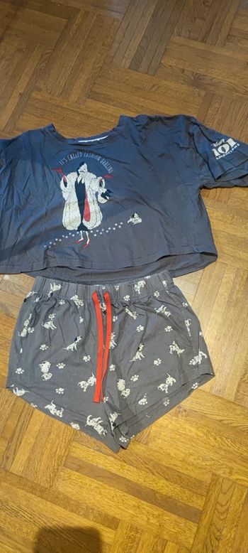 Pyjama short 101 dalmatiens et Cruella taille S