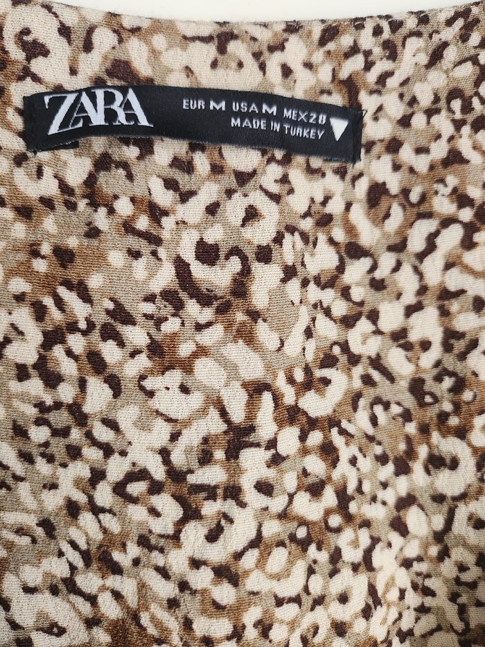 Magnifique robe portefeuille beige léopard Zara - photo numéro 5