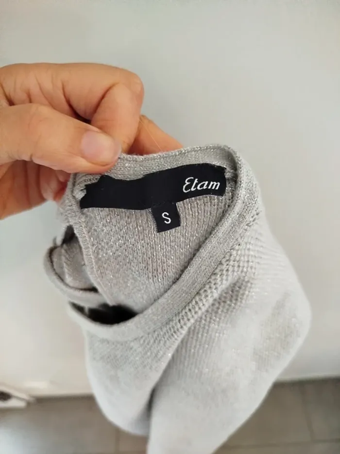 Pull gris clair - photo numéro 5