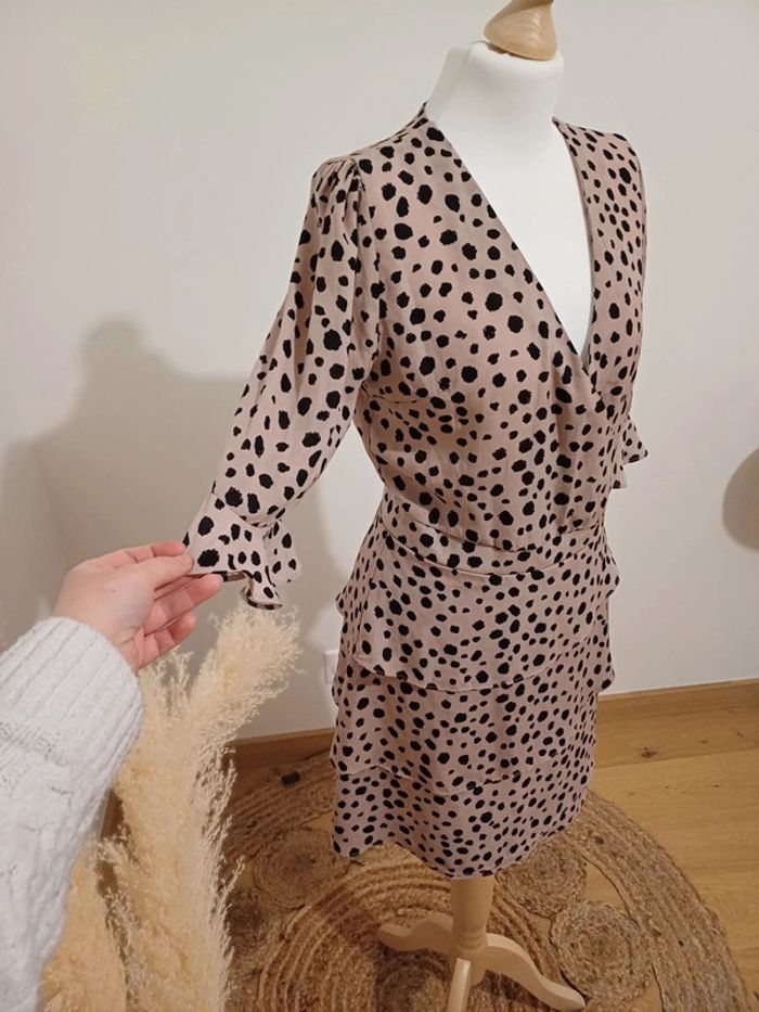 Robe rose pâle leopard Cache-coeur My Jewellery taille XS 34