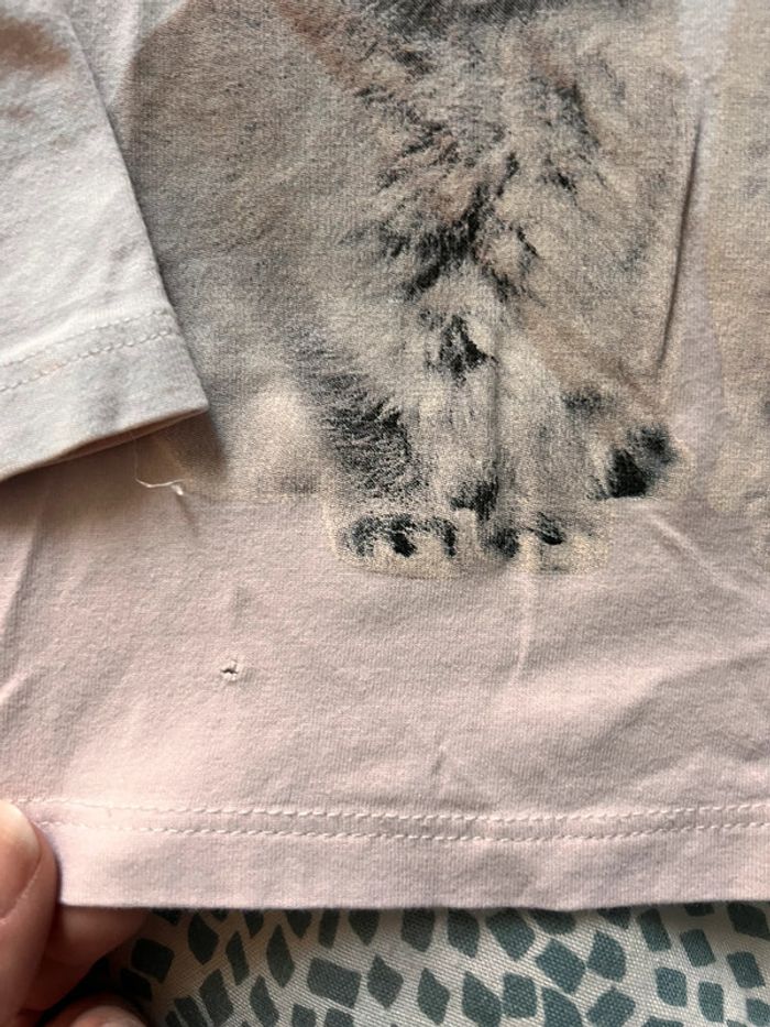T-shirt lapin et papillon H&M taille 4-6 ans - photo numéro 2