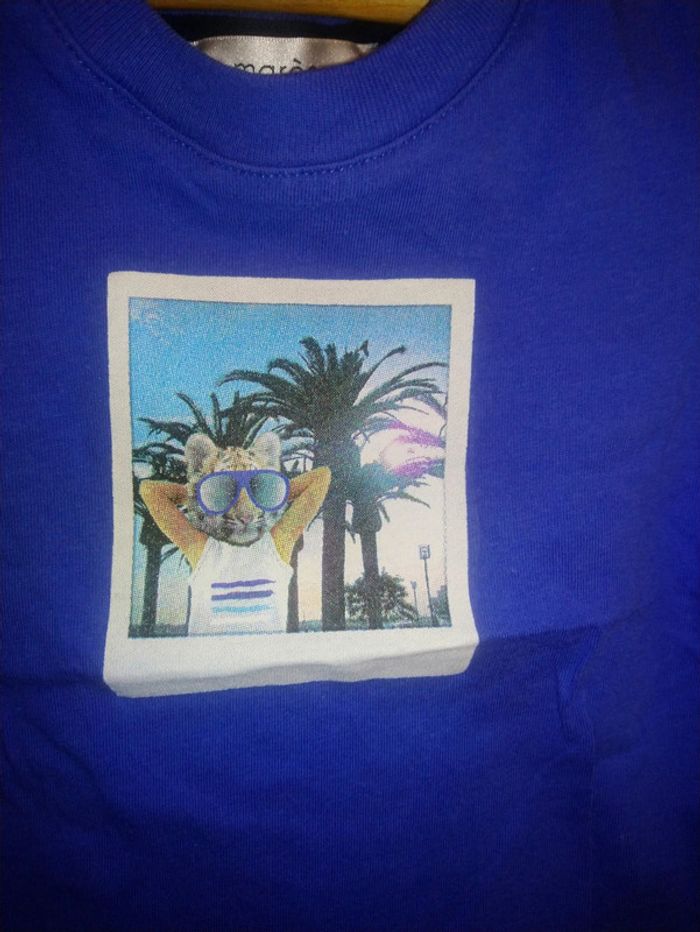 Joli tee shirt bébé garçon manches courtes taille 12 mois en très bon état - photo numéro 2
