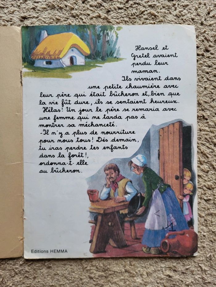 Livre enfant de 1985 Hansel et Gretel - Éditions Hemma - photo numéro 2