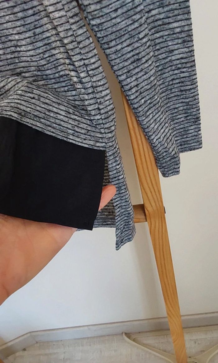 Haut blouse gris noir Jennyfer T 34 - photo numéro 6