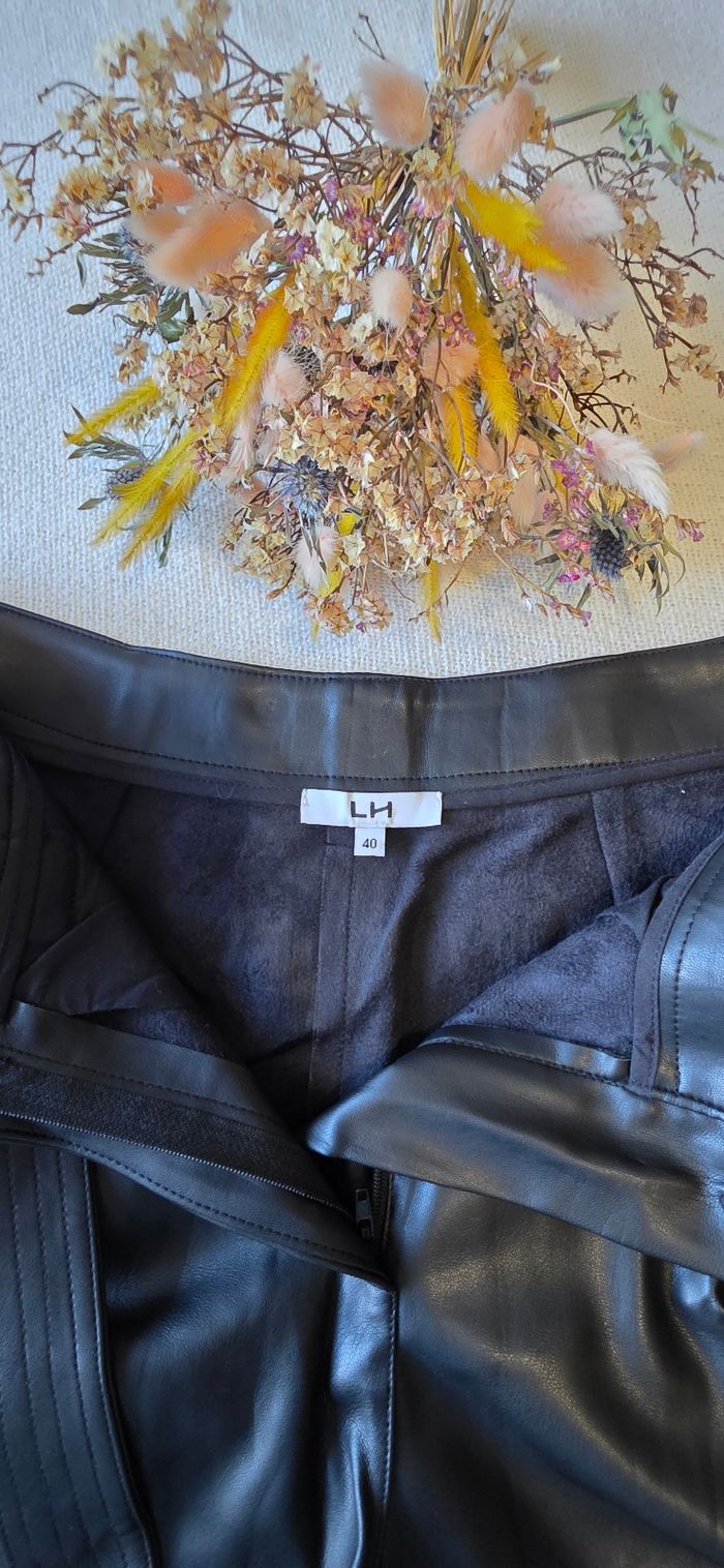 Short en simili cuir La Halle - photo numéro 3