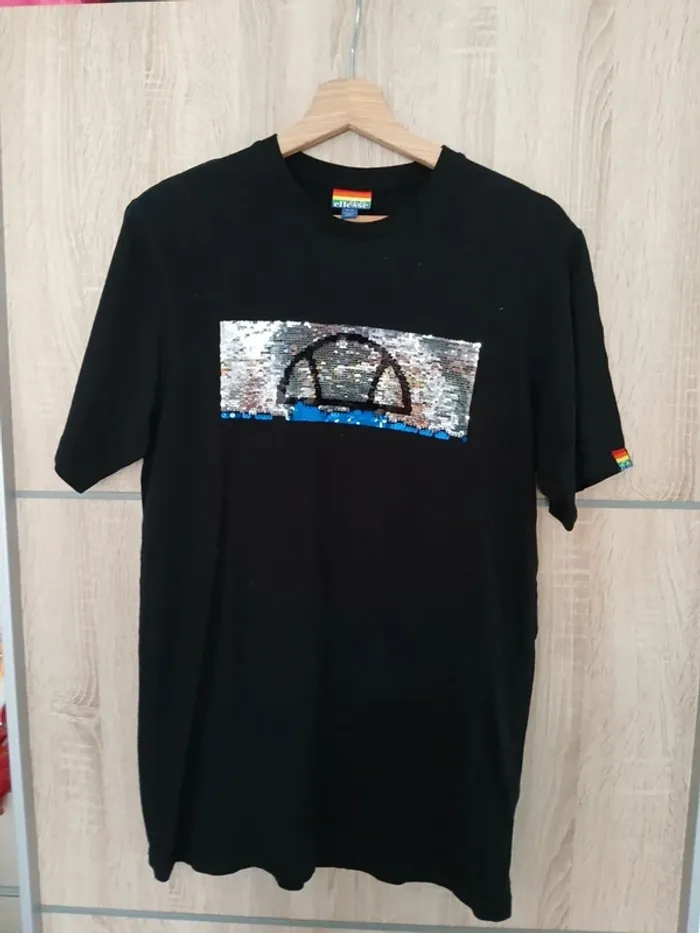 Tee shirt ellesse multicolore M noir - photo numéro 4