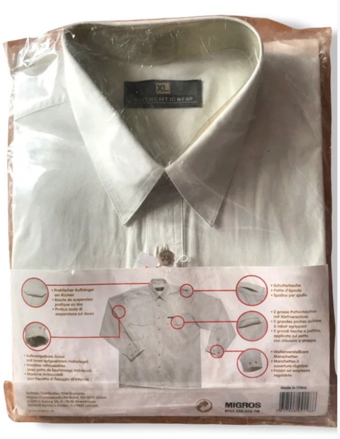 NEUF👔Superbe chemise Authentic Wear XL Migros Suisse