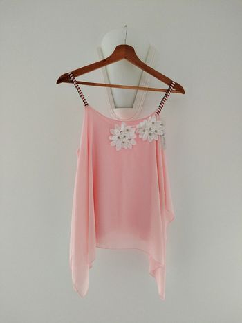 Débardeur avec fleurs femmes rose
