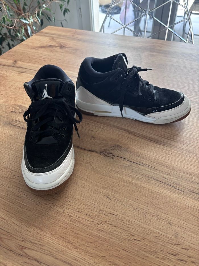 Jordan 3 Gomme rétro noir et blanc taille 38 ou us5.5 - photo numéro 5