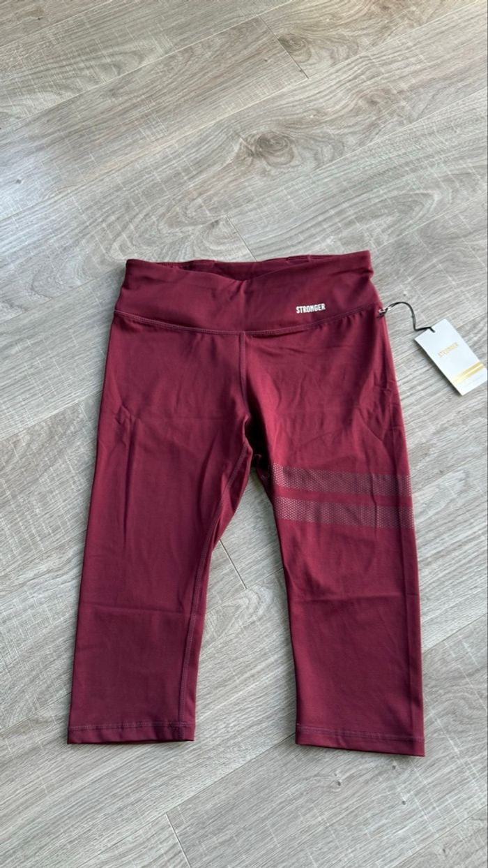 Legging court bordeaux Stronger taille M