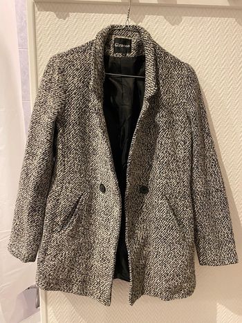 Manteau noir et blanc S