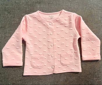 Gilet pression rose clair bébé fille Kimbaloo 18 mois