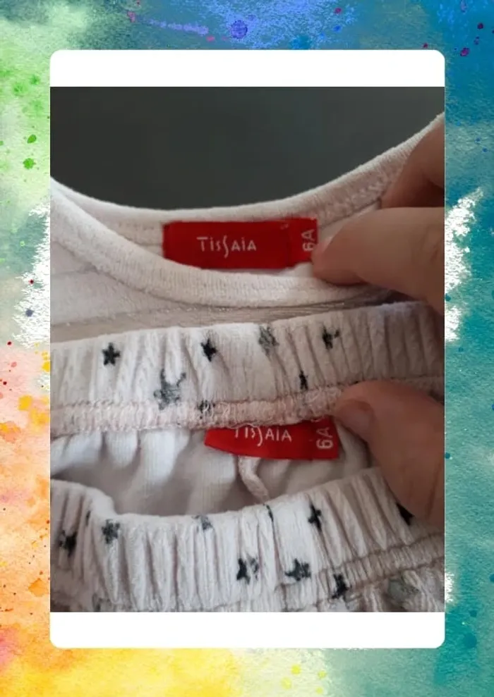 Pyjama chaud 2 pieces 6 ans a paillettes - photo numéro 3