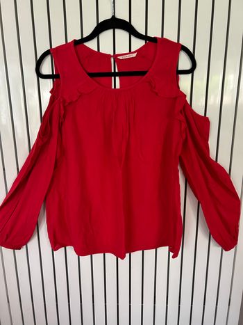 Blouse ml rouge, Camaïeu, taille 40