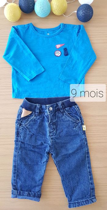 Ensemble jean+manche longue