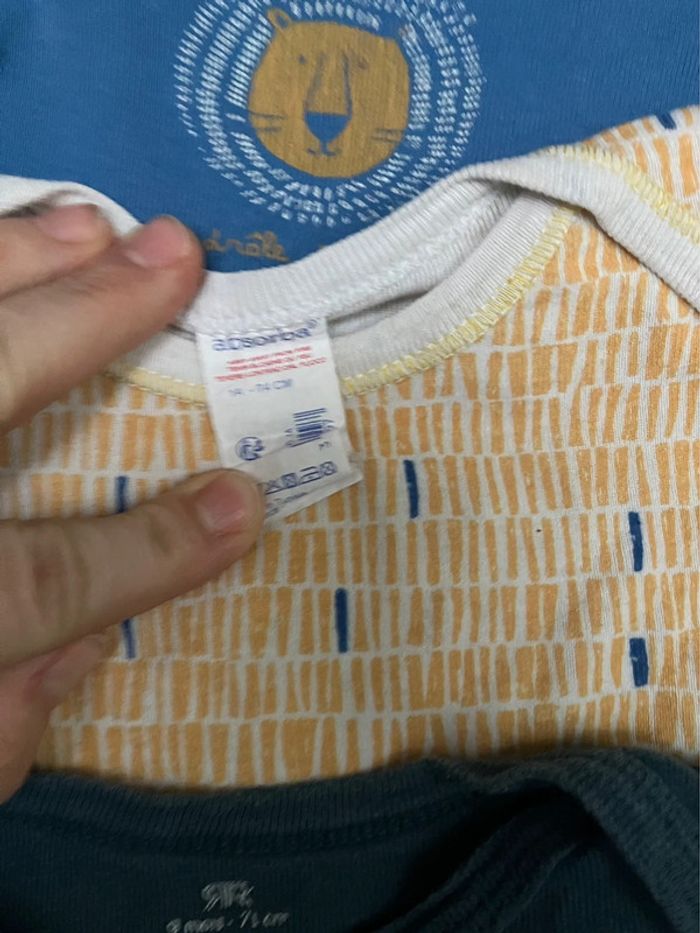 Lot de 4 bodies manches courtes 9 et 12mois - photo numéro 3