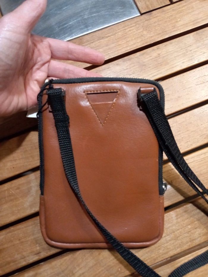 Sacoche homme en cuir colori cognac - photo numéro 3