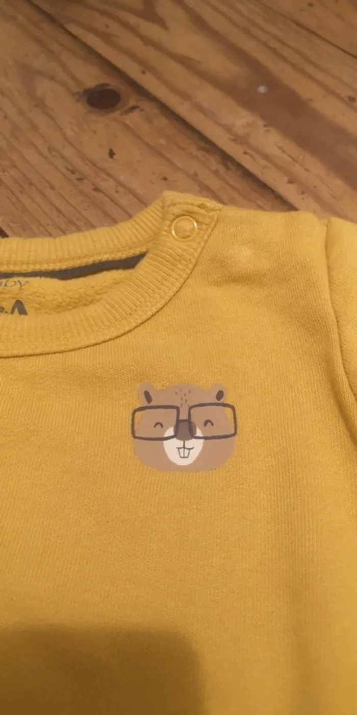 Pull moutarde 12 mois - photo numéro 4
