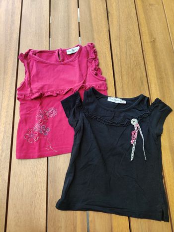 Lot de deux tee shirts marque Pomme Framboise taille 5 ans