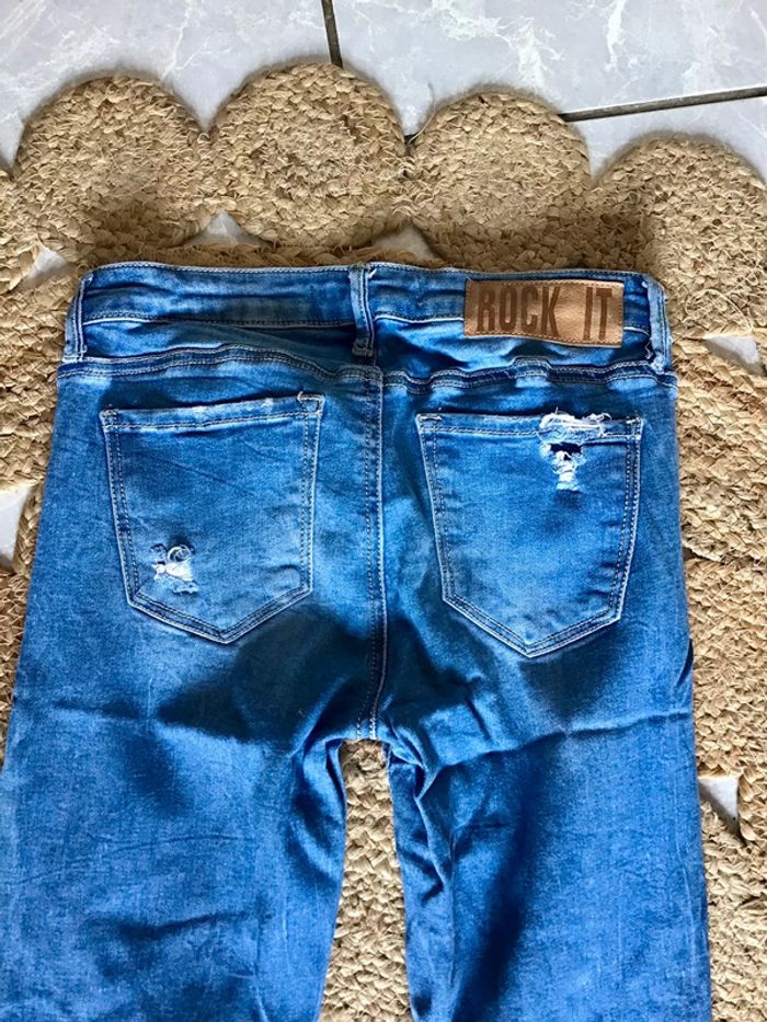 Jeans slim troué de la taille 36 marque Tally Weijl - photo numéro 7