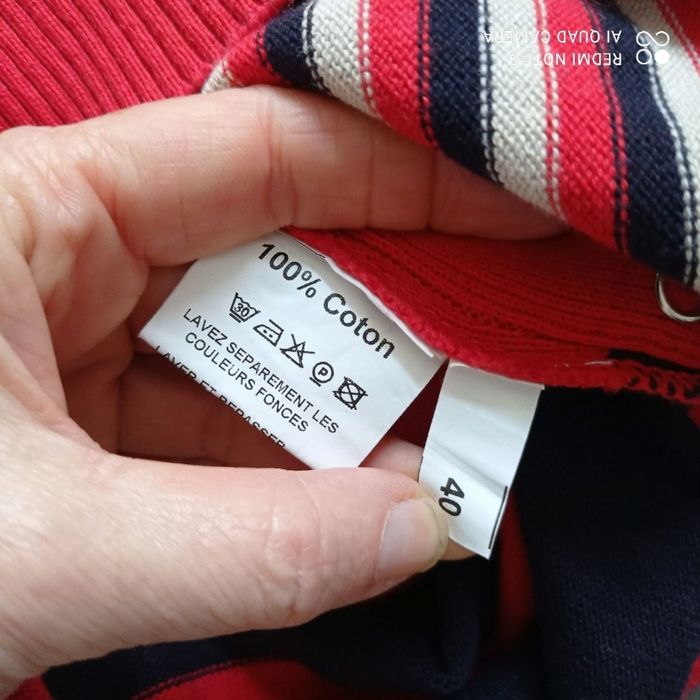 Débardeur pull à rayures rouges t40 - photo numéro 6