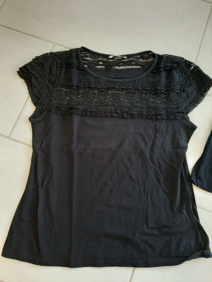 Lot de 2 t-shirt noir - photo numéro 2