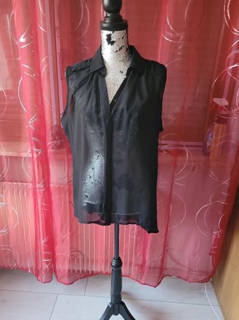 Chemise sans manches transparente