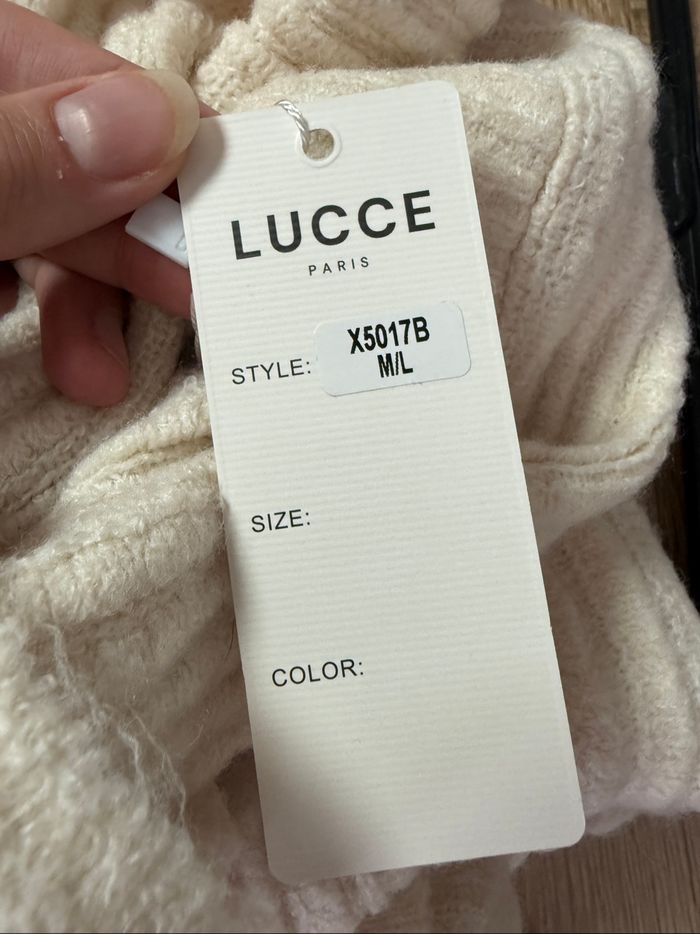 Ensemble jupe longue et pull bardot maille crème - photo numéro 4