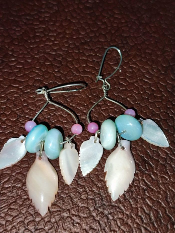 Boucles d'oreilles nacre - photo numéro 8