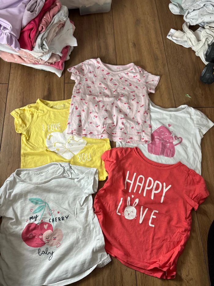 Lot 5 t-shirt manches courtes fille, 2 ans