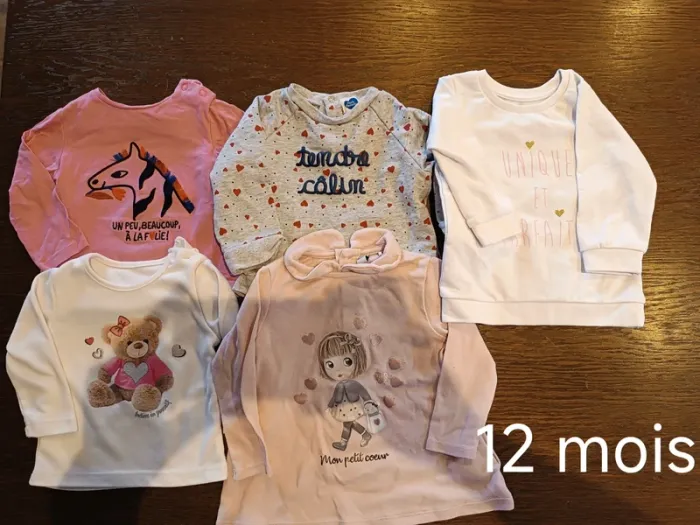 Lot de t-shirts manche longue
